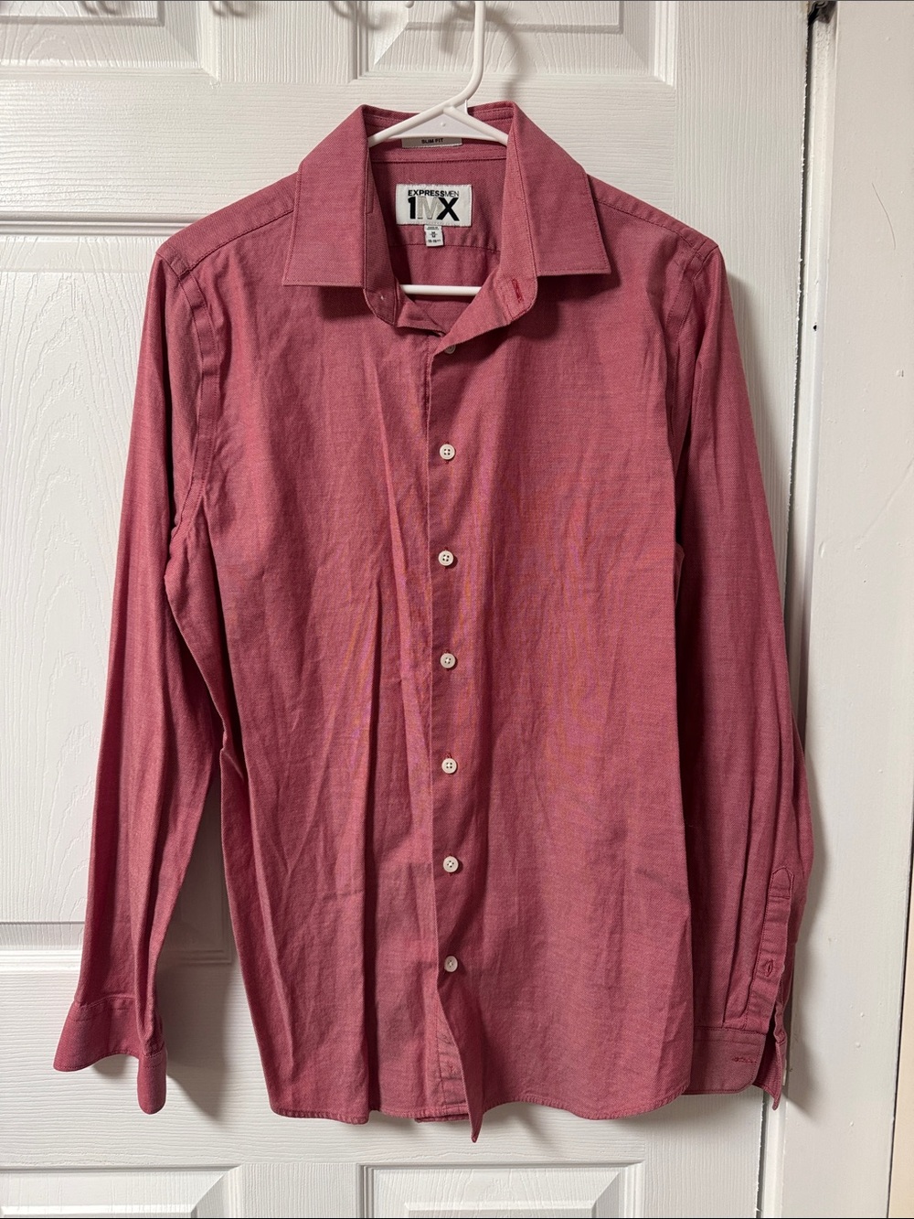 Men’s Classic Button-Up Shirt in Dusty Rose